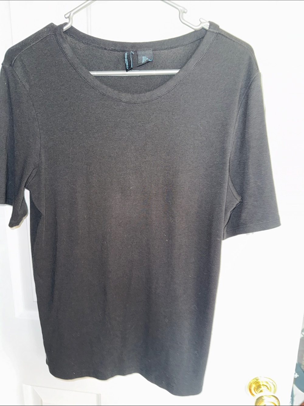 Cynthia Rowley Black Short-Sleeve Crew Tee